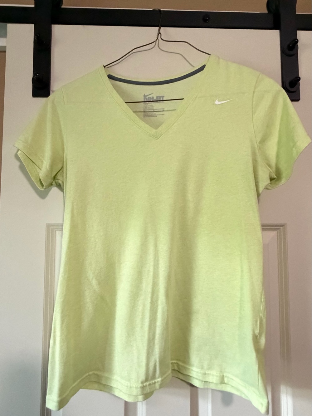 Nike Women’s V-Neck Tee in Light Green